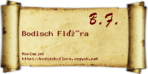 Bodisch Flóra névjegykártya
